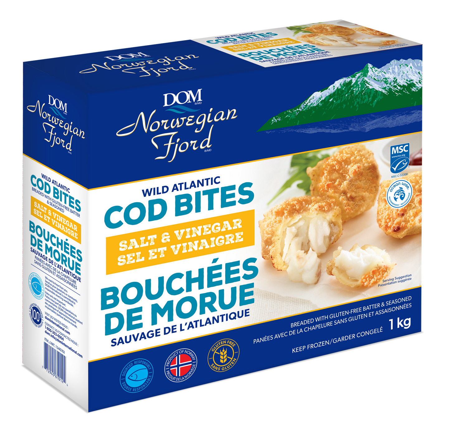 Dom Norwegian Fjord Cod Bites 1kg