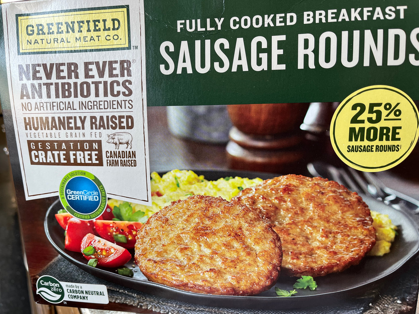 Greenfield Pork Sausage Rounds 1.5 kg