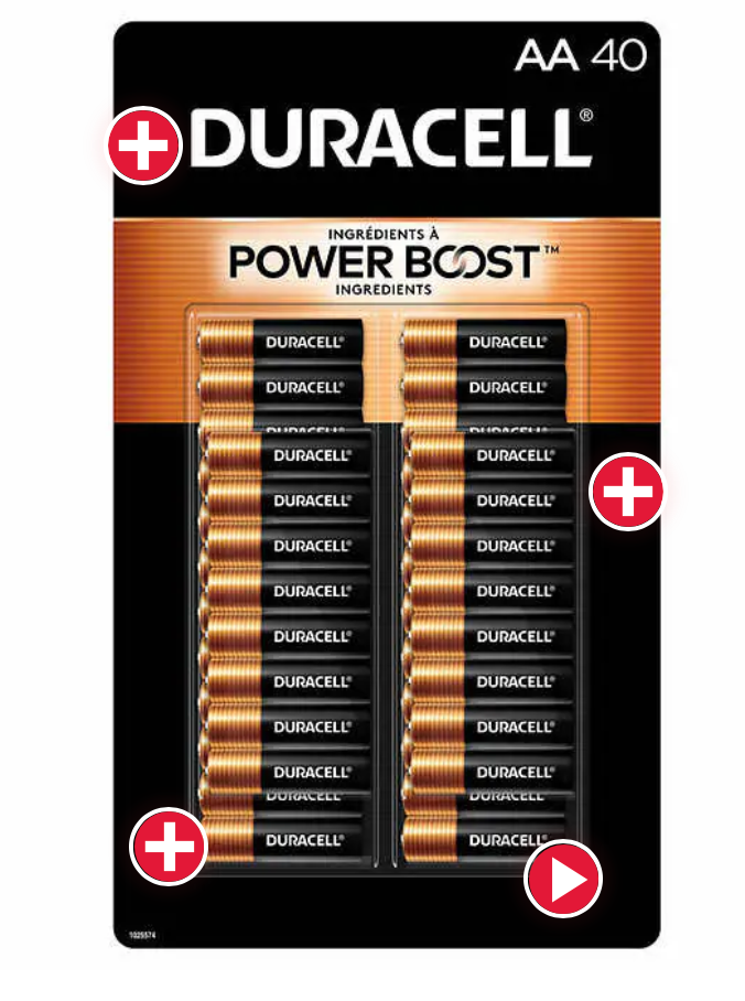 Duracell CopperTop AA Batteries with Power Boost Ingredients, 40 count