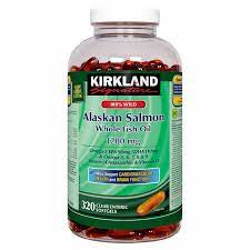 Kirkland Signature 100% Wild Alaskan Salmon Whole Fish Oil, 320 Softgels