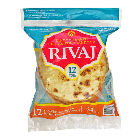 Rivaj Traditional Tandoor Baked Naan Pack of 12