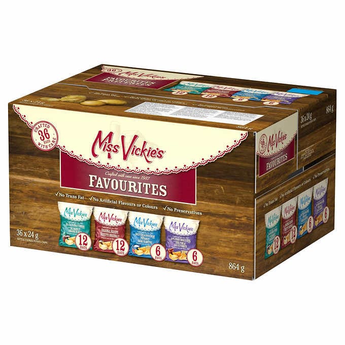 Miss Vickie's Potato Chips Variety Pack, 36 × 24 g