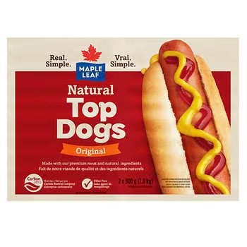 Maple Leaf Natural Top Dogs 2 x 900 g
