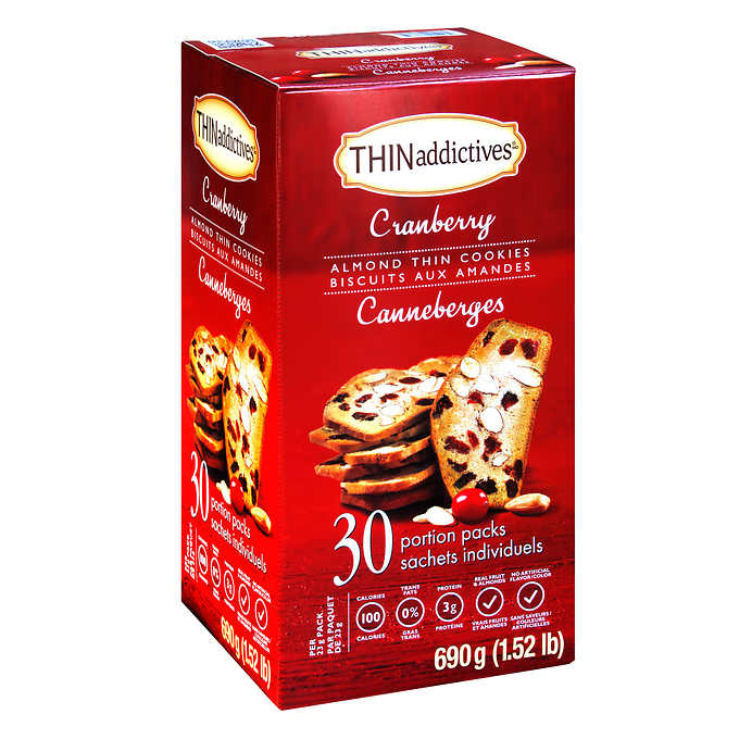 THINaddictives Cranberry Almond Thin Cookies 690 g