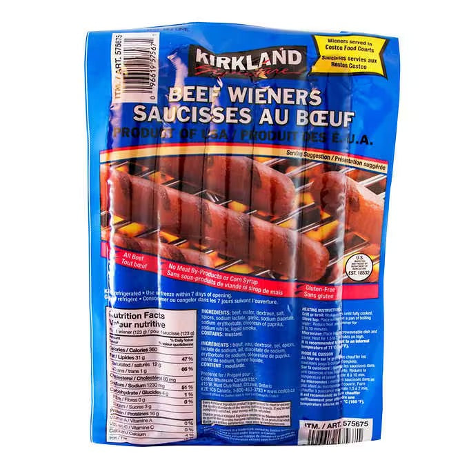 Kirkland Signature Beef Weiners