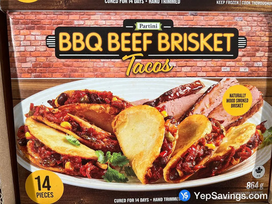 Partini BBQ Beef Brisket Tacos