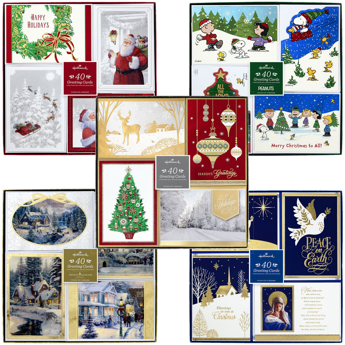 Hallmark Holiday Cards 40 Pk