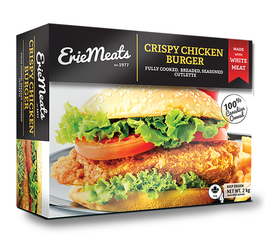 Erie Meats Crunchy Chicken Burger