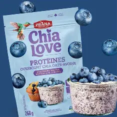 Prana Chia Love Overnight Chia Oats - Blueberry Muffin