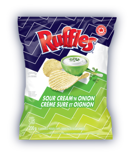 RUFFLES® Sour Cream & Onion Flavored Potato Chips