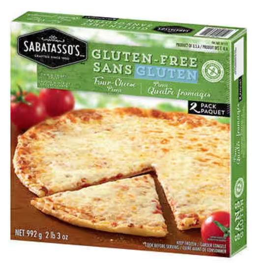 Sabatasso’s Gluten-Free Four-Cheese Frozen Pizza 992 g