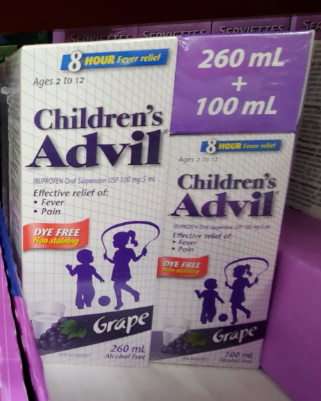 Children's Advil Oral Suspension Ibuprofen 260