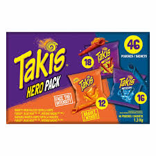 Takis Rolled Tortilla Chips, Variety Pack, 46 × 28 g