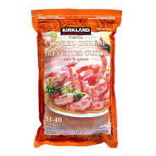 Kirkland Signature Frozen 31-40 Tail-on Cooked Shrimp 907 g