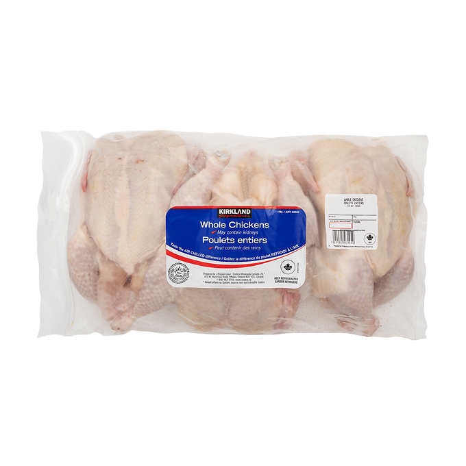 Kirkland Signature Whole Chicken Fryers 4 kg average weight*