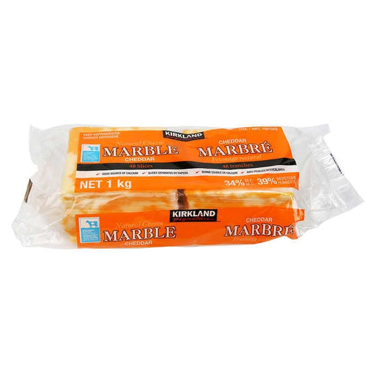 Kirkland Signature Sliced Marble Cheddar Cheese 1 kg