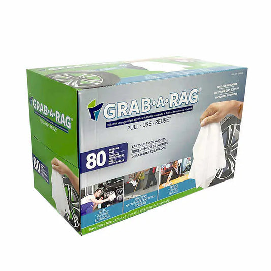 Grab-A-Rag Washable Microfibre Rags, 80-count