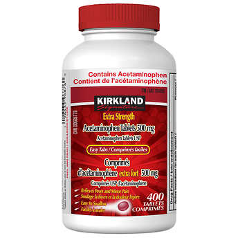 Kirkland Signature Acetaminophen Easy Tab 500mg 400 tabelts