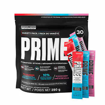 PRIME Hydration+ Sticks Variety Pack, 30ct