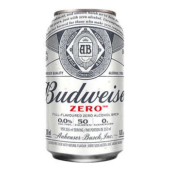 Budweiser Zero Non-alcoholic Beer 24 × 355 mL