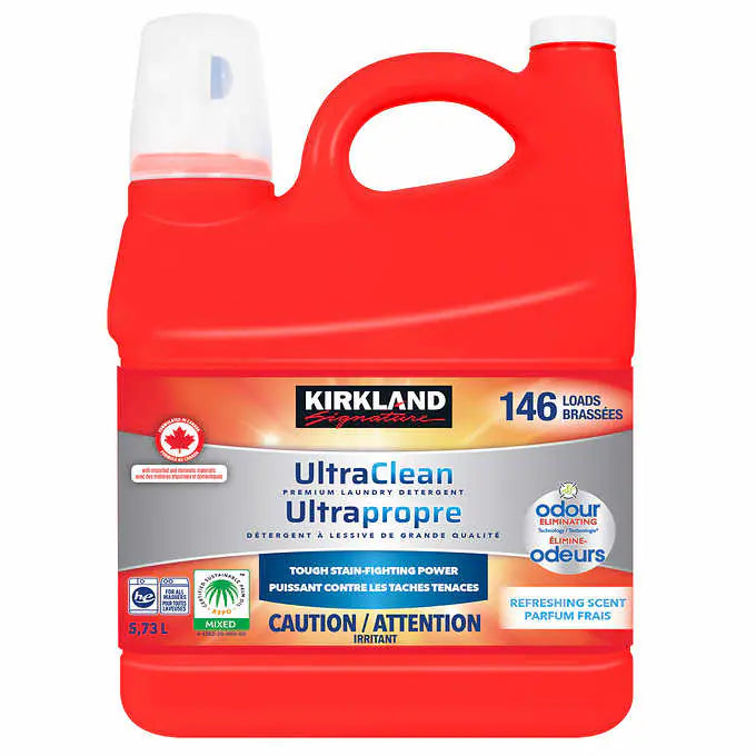 Kirkland Signature Ultra Clean Premium Laundry Detergent, 146 wash loads