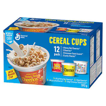 General Mills Cereal Cups Variety Pack, 12-count