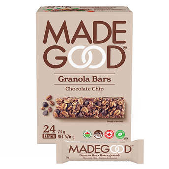 MadeGood Chocolate Chip Granola Bars, 24 × 24 g