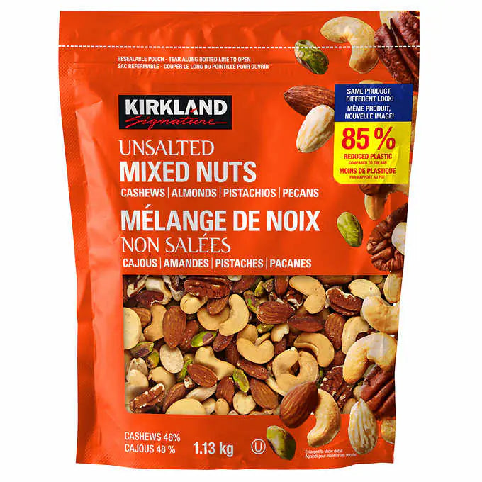 Kirkland Signature Unsalted Mixed Nuts 1.13 kg