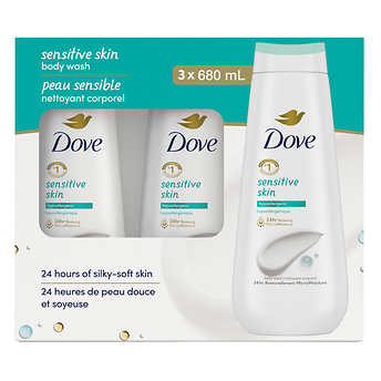 Dove Sensitive Skin Body Wash 3 x 680 mL