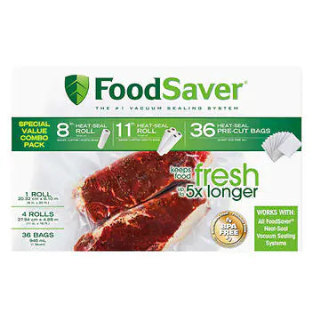 Foodsaver Roll and Bag Combo Pack