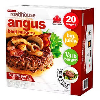 Cardinal Frozen Angus Beef Burgers 20 × 151 g