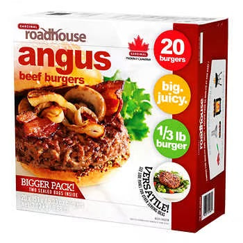 Cardinal Roadhouse Frozen Angus Beef Burgers 20 × 151 g