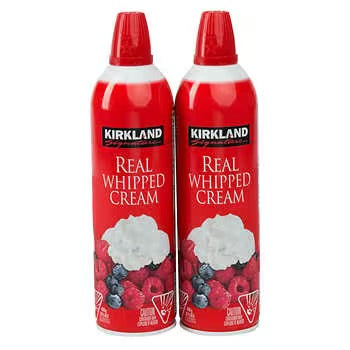 Kirkland Signature Real Whipped Cream 2 × 400 g