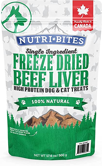 Nutri Bites Freeze Dried Liver Treats for Cats and Dogs