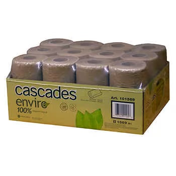 Cascades Enviro Brown Paper Towel Rolls Pack of 12