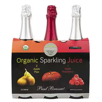 Paul Brassac Organic Sparkling Juice 3 × 750 mL