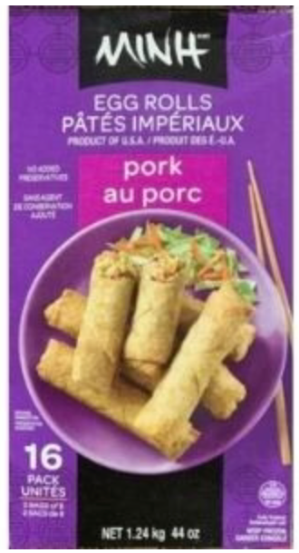 Minh Frozen Pork Egg Rolls