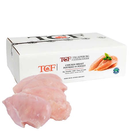 TCF Uncooked Frozen Chicken Breasts
