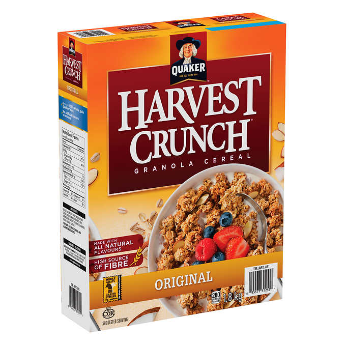 Quaker Harvest Crunch Original Granola Cereal 1.8 kg