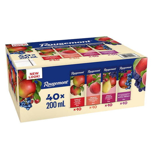 Rougemont 100% Juice and Cocktail Assorted Flavours* 40 × 200 mL