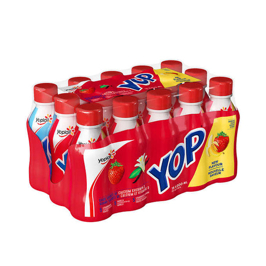 Yoplait Yop Drinkable Yogurt Variety Pack 15 × 200 mL