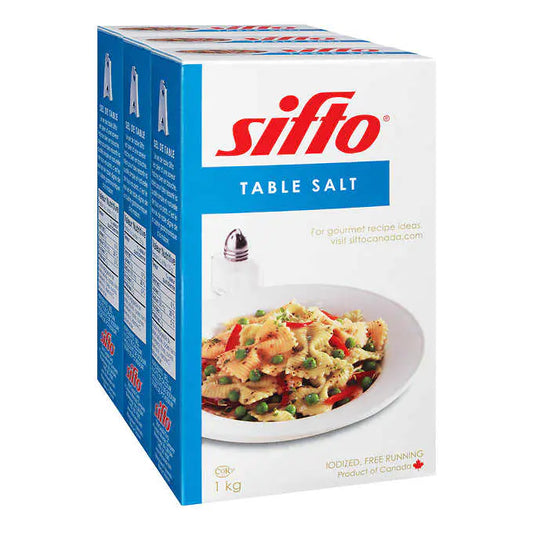 Sifto Table Salt, 3 x 1 kg