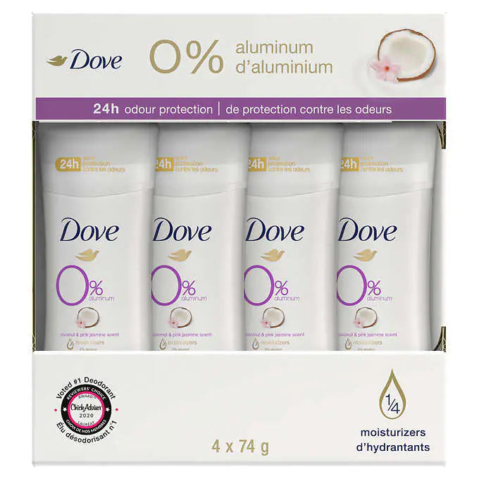 Dove 0% Deodorant Coconut and Pink Jasmine
