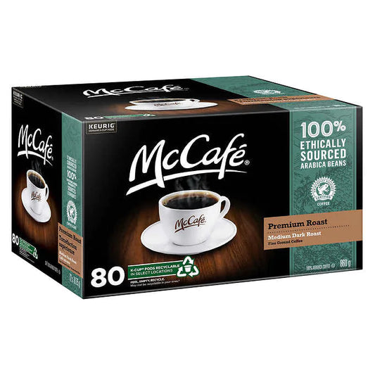 McCafé Premium Roast Medium Coffee K-Cup Pods Pack of 80