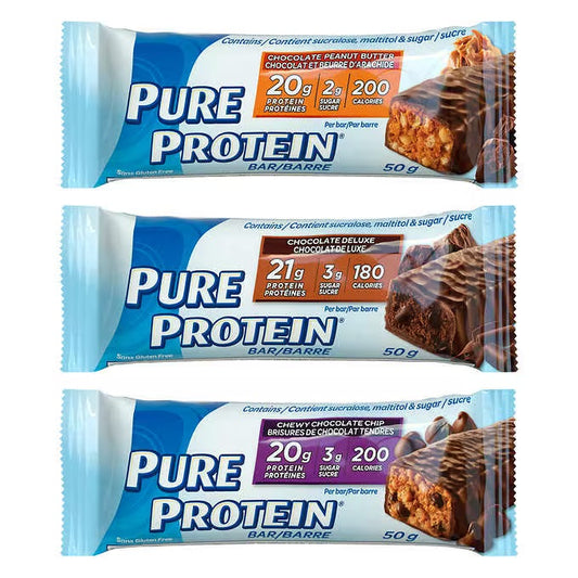 Pure Protein Bars Variety Pack 18 × 50 g