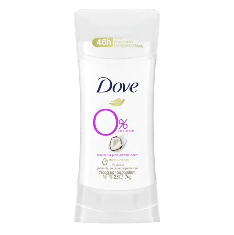 Dove 0% Coconut & Pink Jasmine Deodorant Individual