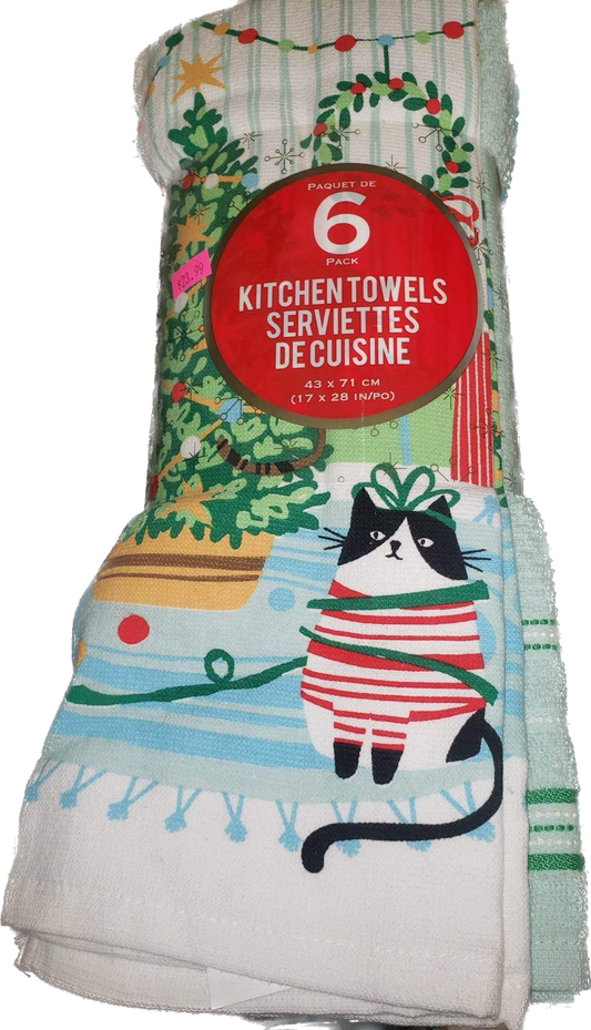 Holiday Kitchen Towel 6 pk
