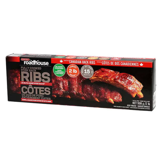 Cardinal Roadhouse Fully Cooked Frozen Pork Back Ribs
