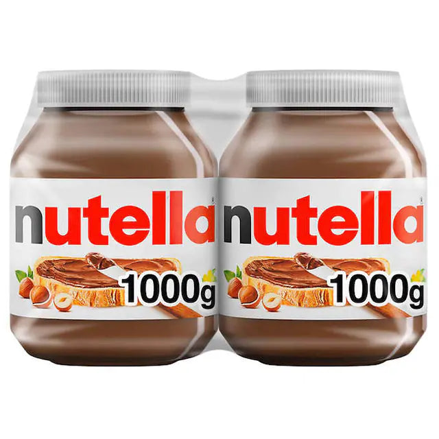 Nutella Hazelnut Chocolate Spread, 2 × 1 kg